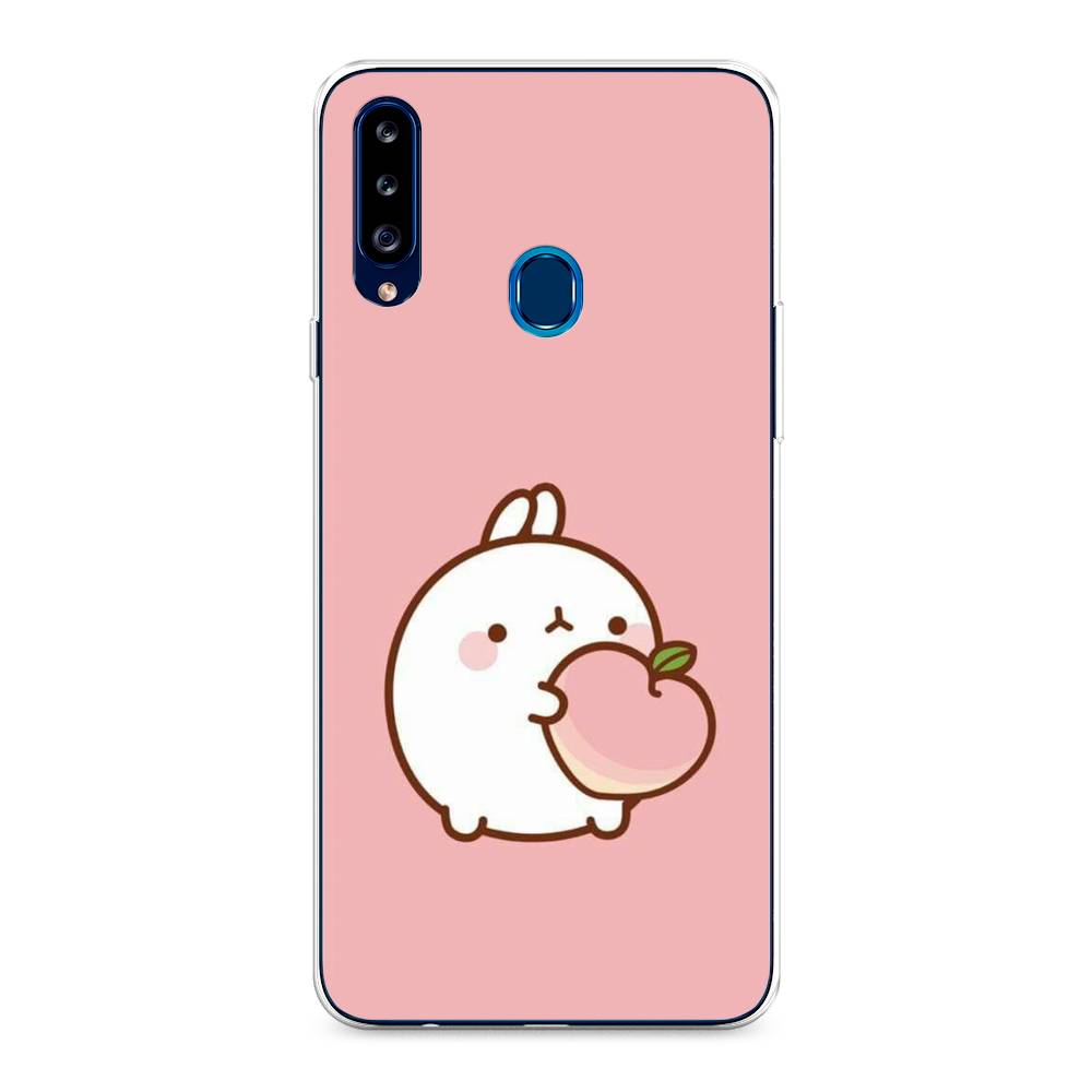 

Чехол Awog на Samsung Galaxy A20s / Самсунг A20s "Кролик с персиком", Разноцветный, 2100850-1
