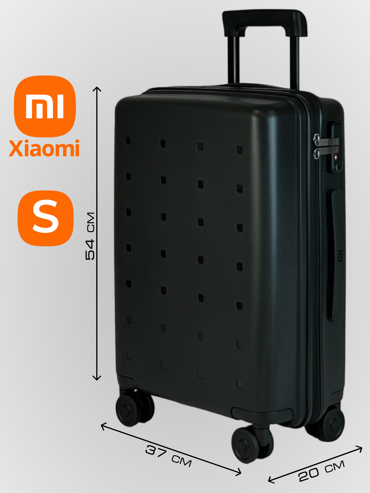 

Чемодан унисекс Xiaomi Millet Youth Edition 20 черный, 54х37х20 см, Millet Youth Edition 20