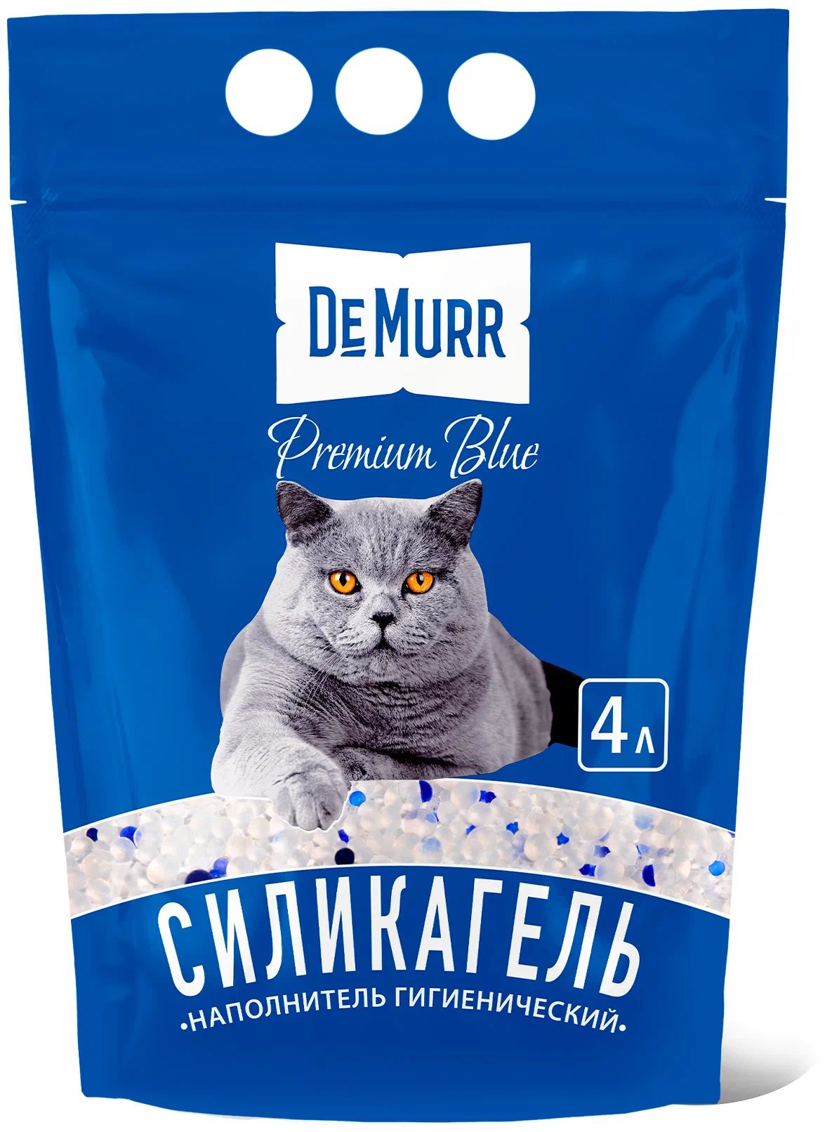 Впитывающий наполнитель DeMurr Blue силикагелевый 4 л 505₽