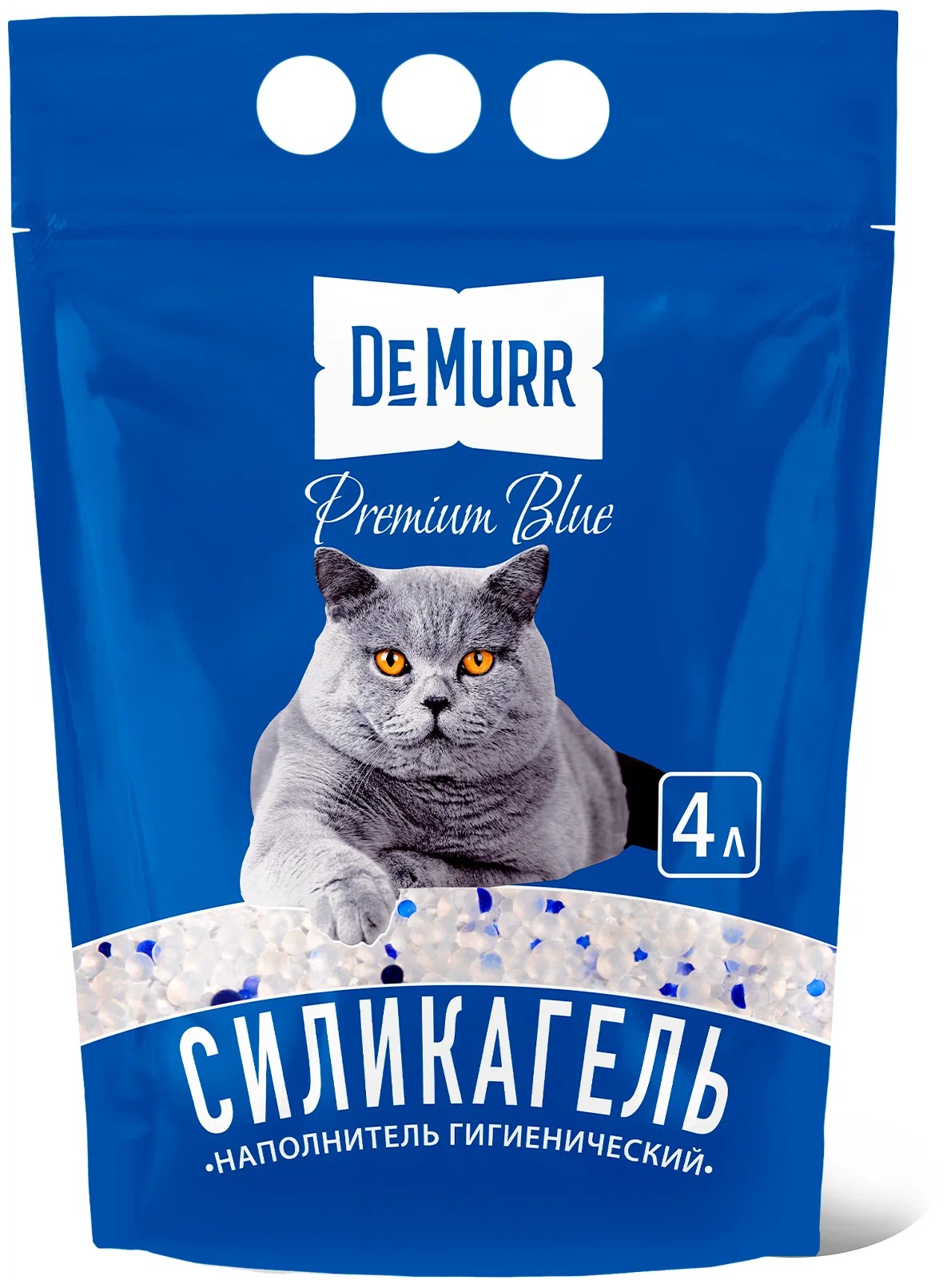 Наполнитель DeMurr Blue силикагелевый, 4 л