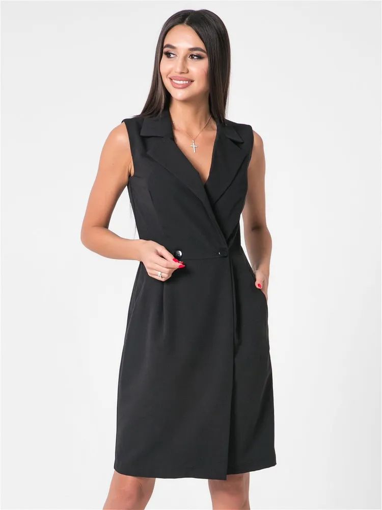 Платье женское Ashley Rose PL-0689 черное 40 RU