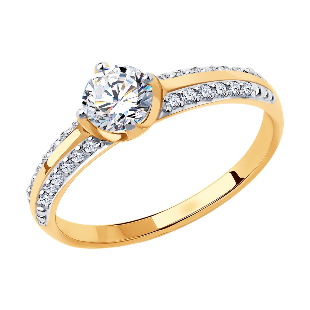 

Кольцо из золота р. 19 Diamant 51-110-00861-1, фианит, 51-110-00861-1