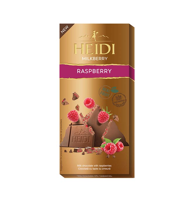 

Шоколад Heidi Milkberry молочный, с малиной, 80 г