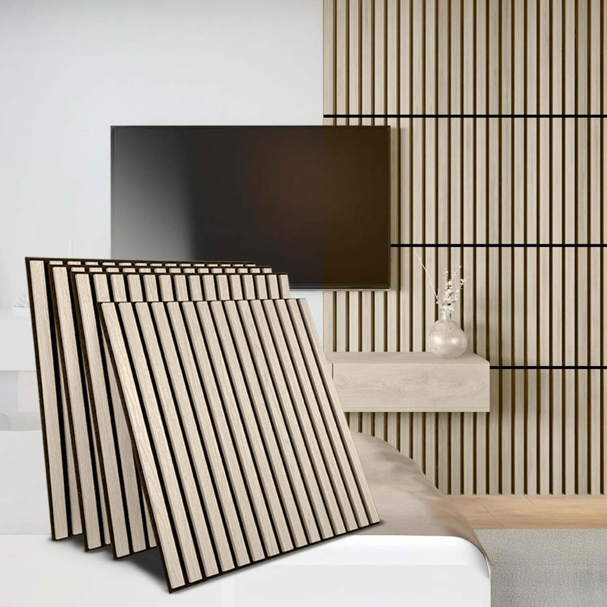 Стеновые панели реечные VEROL Светлый дуб МДФ 60х60 см 4 шт СП0018-4шт 7299₽