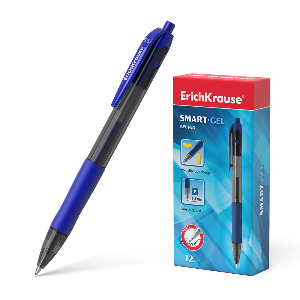 

Ручка гелевая ErichKrause Smart-Gel 39011, синяя, 0,5 мм, 1 шт., Smart-Gel
