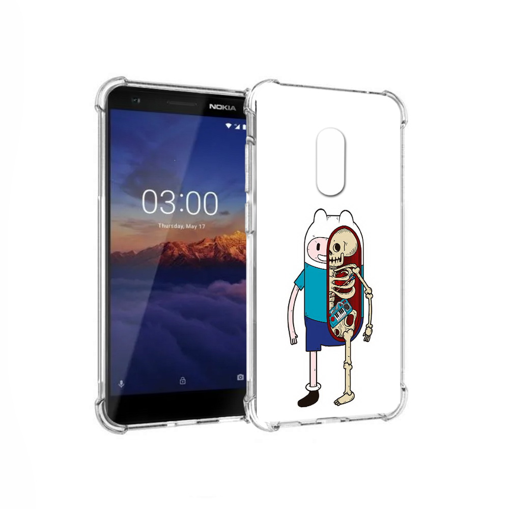 

Чехол MyPads Tocco для Nokia 3.1 Финн скелет (PT114125.119.187), Прозрачный, Tocco