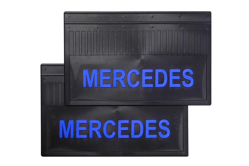 

Комплект брызговиков MERCEDES задние 600*370 для грузовика (LUX) синяя надпись