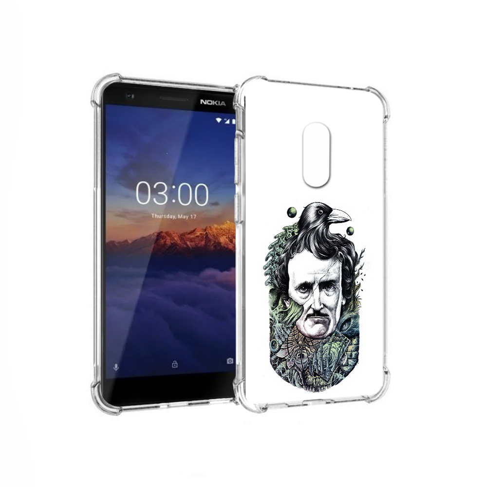 

Чехол MyPads Tocco для Nokia 3.1 Эдгар Аллан с вороном (PT114125.119.203), Прозрачный, Tocco