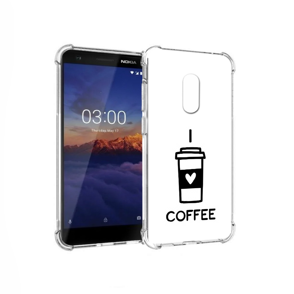 

Чехол MyPads Tocco для Nokia 3.1 Я люблю кофе (PT114125.119.206), Прозрачный, Tocco