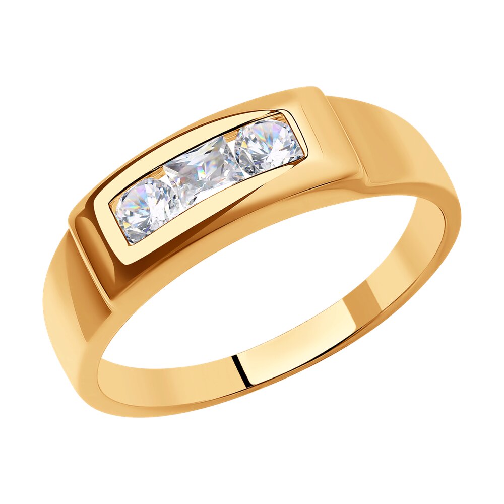 

Кольцо из золота р. 19,5 Diamant 51-110-01553-1, фианит, 51-110-01553-1