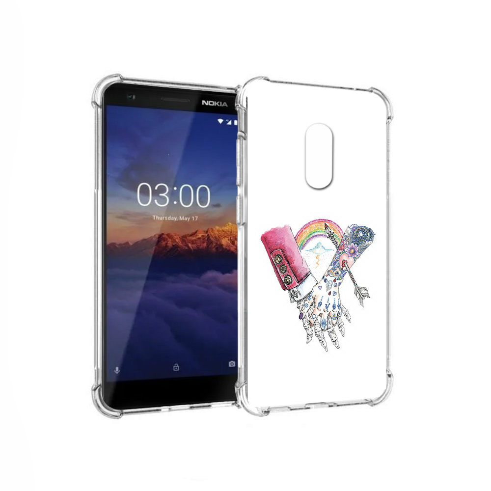 

Чехол MyPads Tocco для Nokia 3.1 абстракция руки в татуировках (PT114125.119.212), Прозрачный, Tocco