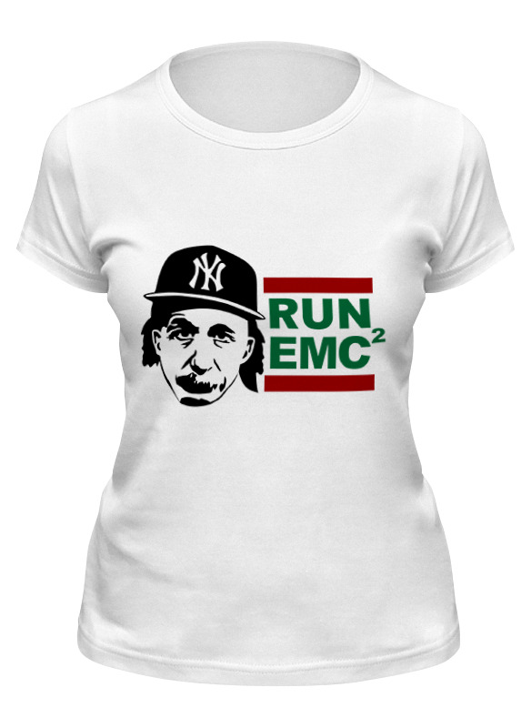 

Футболка женская Printio Run emc белая L, Белый, Run emc