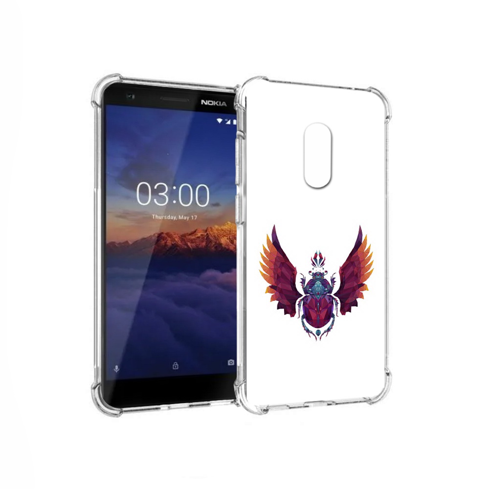 

Чехол MyPads Tocco для Nokia 3.1 алмазный скоробей (PT114125.119.219), Прозрачный, Tocco
