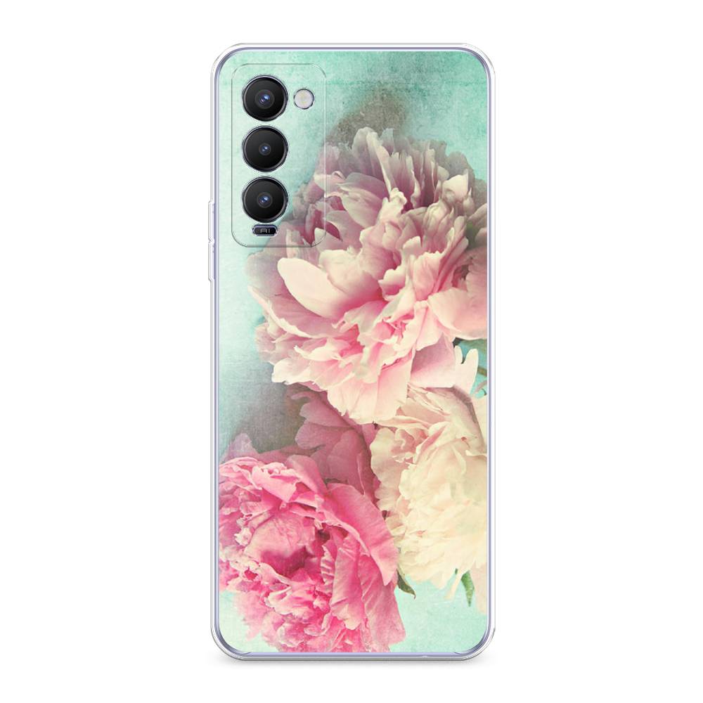 

Силиконовый чехол "Пионы new" на Tecno Camon 18T, Разноцветный, 300950-8