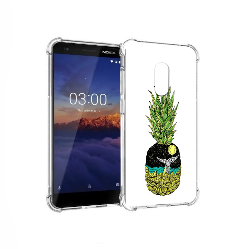 

Чехол MyPads Tocco для Nokia 3.1 ананас с китом (PT114125.119.220), Прозрачный, Tocco