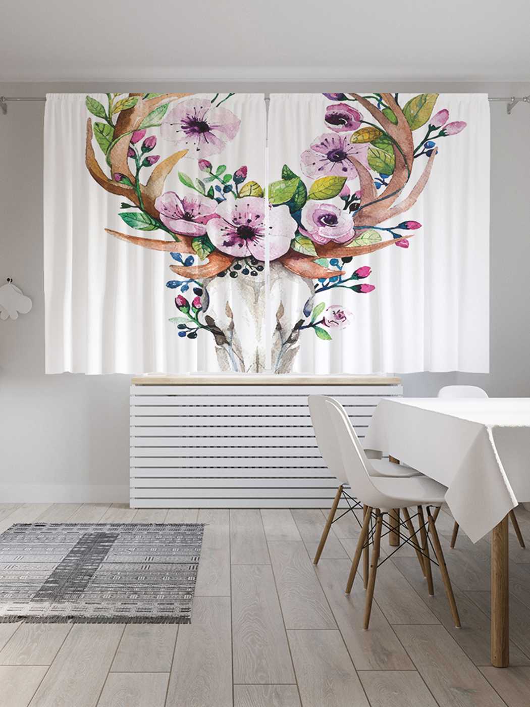 

Классические шторы JoyArty "Цветочные видения", серия Oxford DeLux, 2 полотна 145x180 см, Цветочные видения