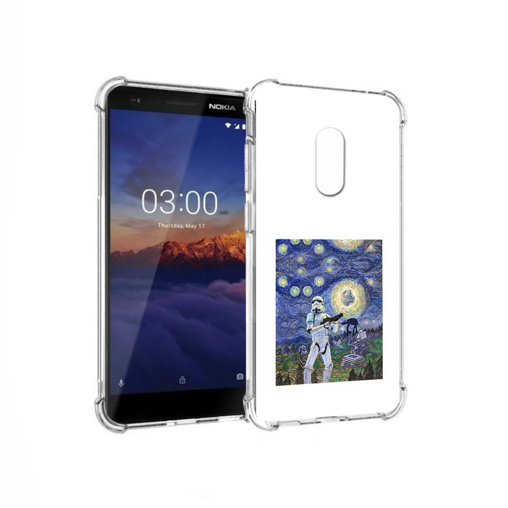 

Чехол MyPads Tocco для Nokia 3.1 star wars звездная ночь (PT114125.119.23), Прозрачный, Tocco