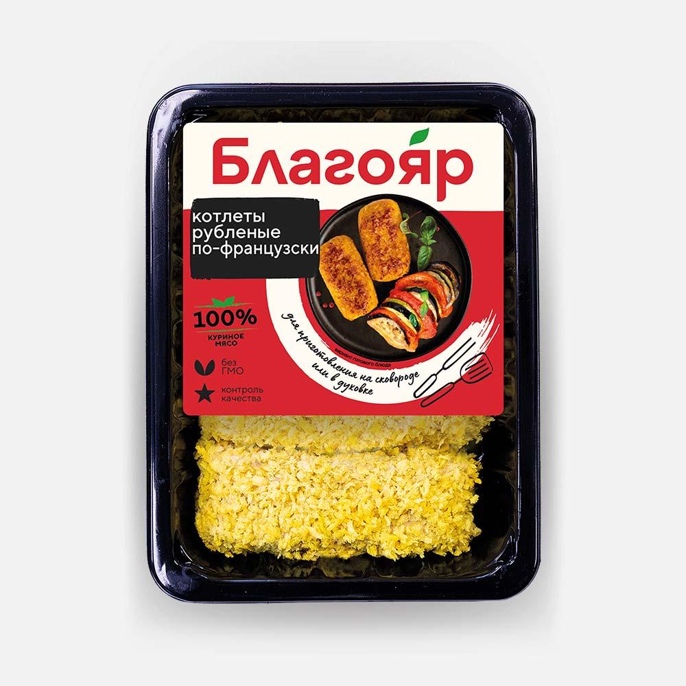 

Котлеты Благояр Рубленные, из курицы, охлаждённые, по-французски, в лотке, 480 г