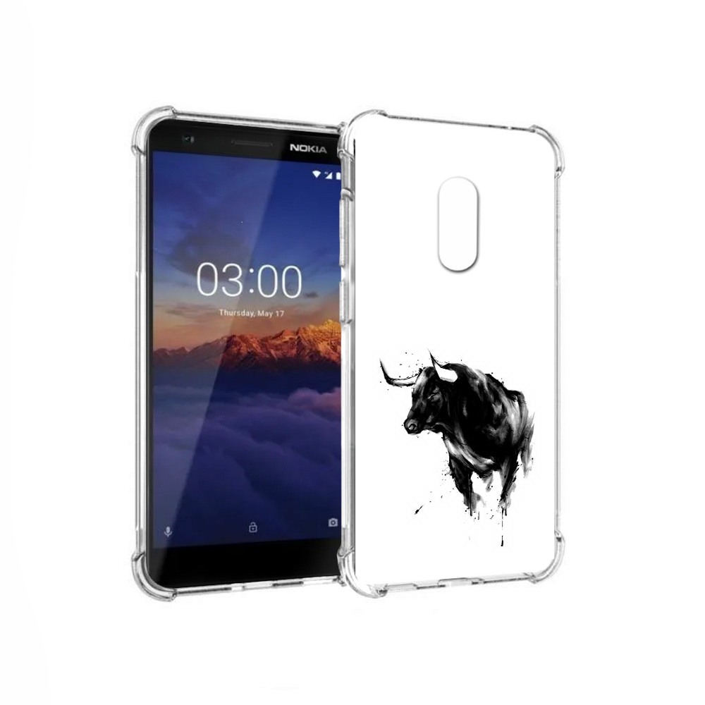 

Чехол MyPads Tocco для Nokia 3.1 бык (PT114125.119.254), Прозрачный, Tocco