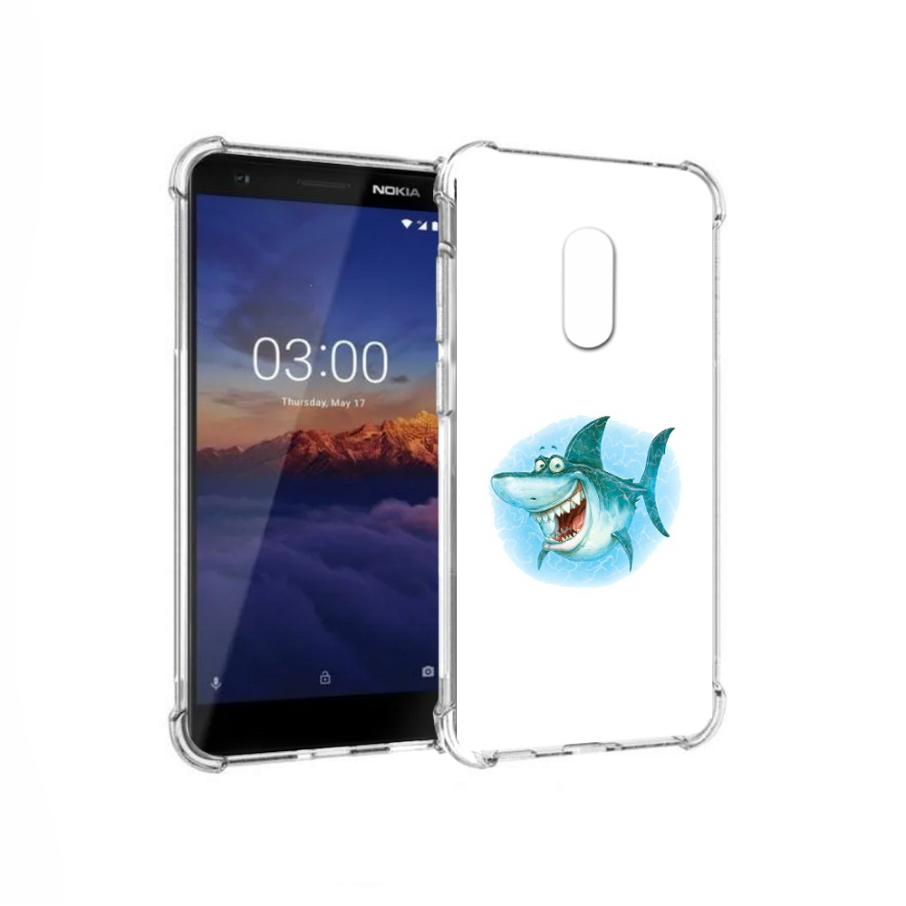 

Чехол MyPads Tocco для Nokia 3.1 веселая акула (PT114125.119.261), Прозрачный, Tocco