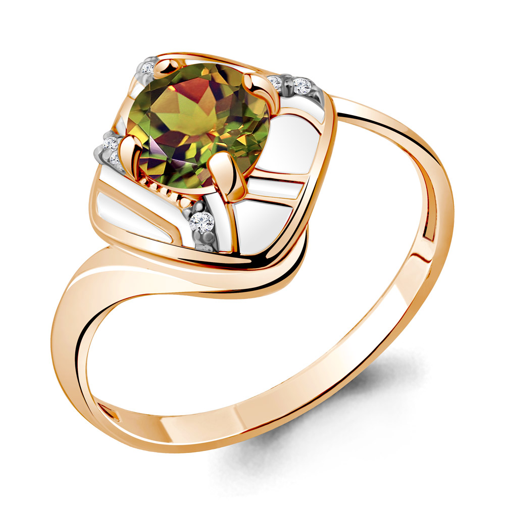 

Кольцо из серебра с султанитом р.  Aquamarine 6566519А_925_з, 6566519А_925_з