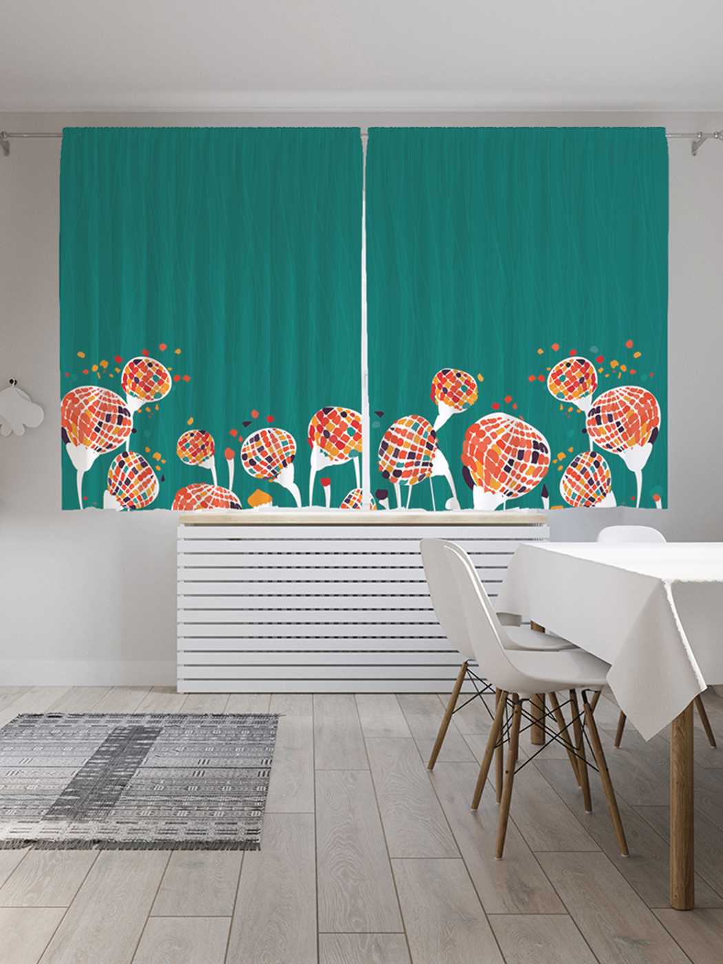 

Классические шторы JoyArty "Колдовские цветы", серия Oxford DeLux, 2 полотна 145x180 см, Колдовские цветы