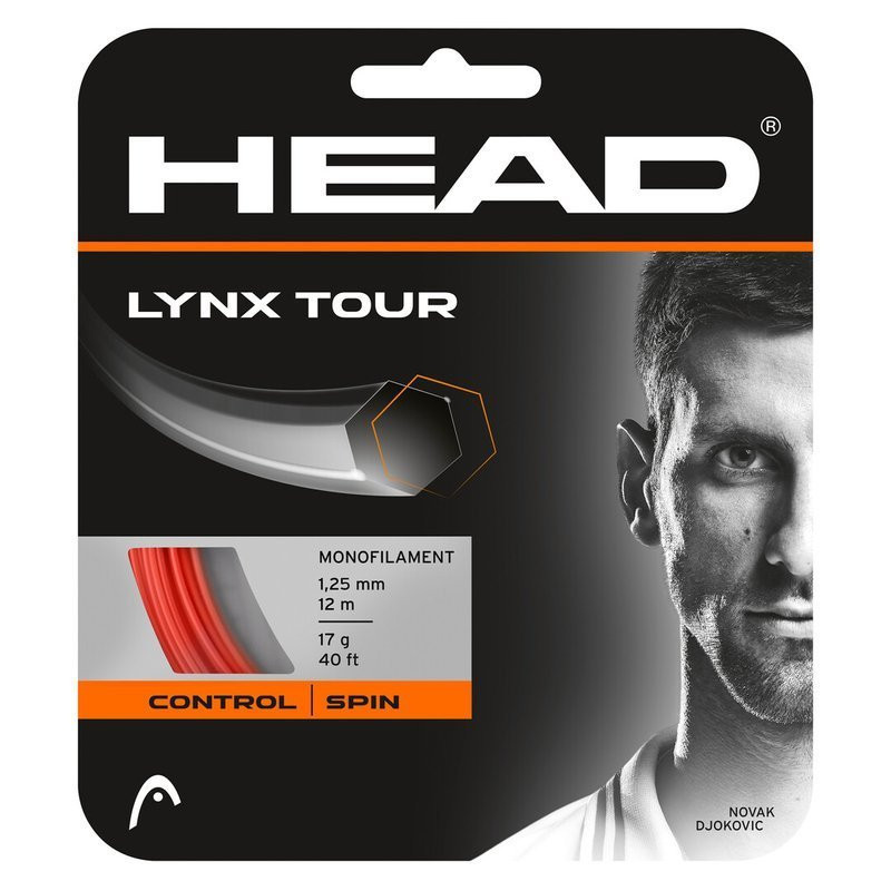 Струна для тенниса HEAD 12m Lynx Tour Orange 130 1693₽