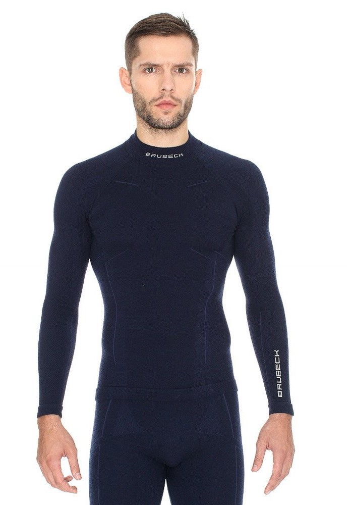 

Термолонгслив Brubeck Wool Merino, темно-синий, M, Wool Merino