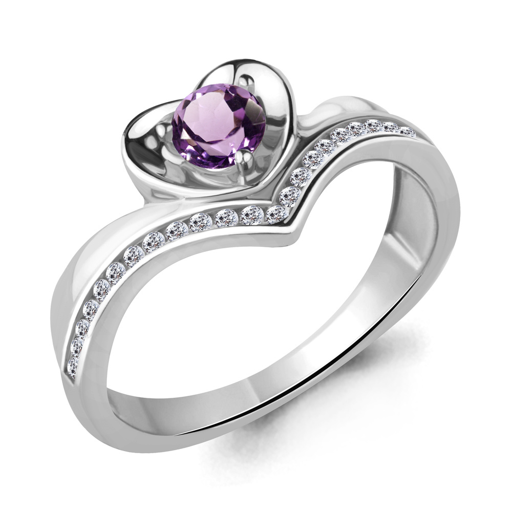 

Кольцо из серебра с аметистом р. , Aquamarine 6567404А_925_р, 6567404А_925_р
