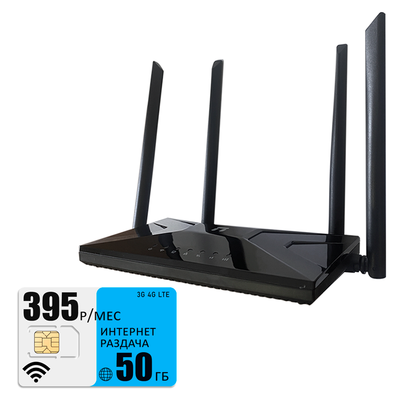 

Wi-Fi роутер NETIS MW5360 (router-netis5360-yota395-50gb-pro-sb), MW5360