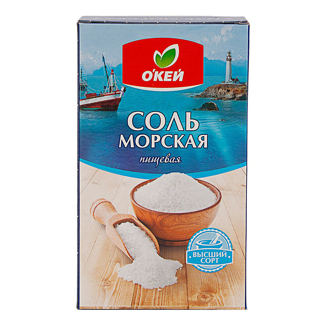 

Соль морская О'кей 500 г