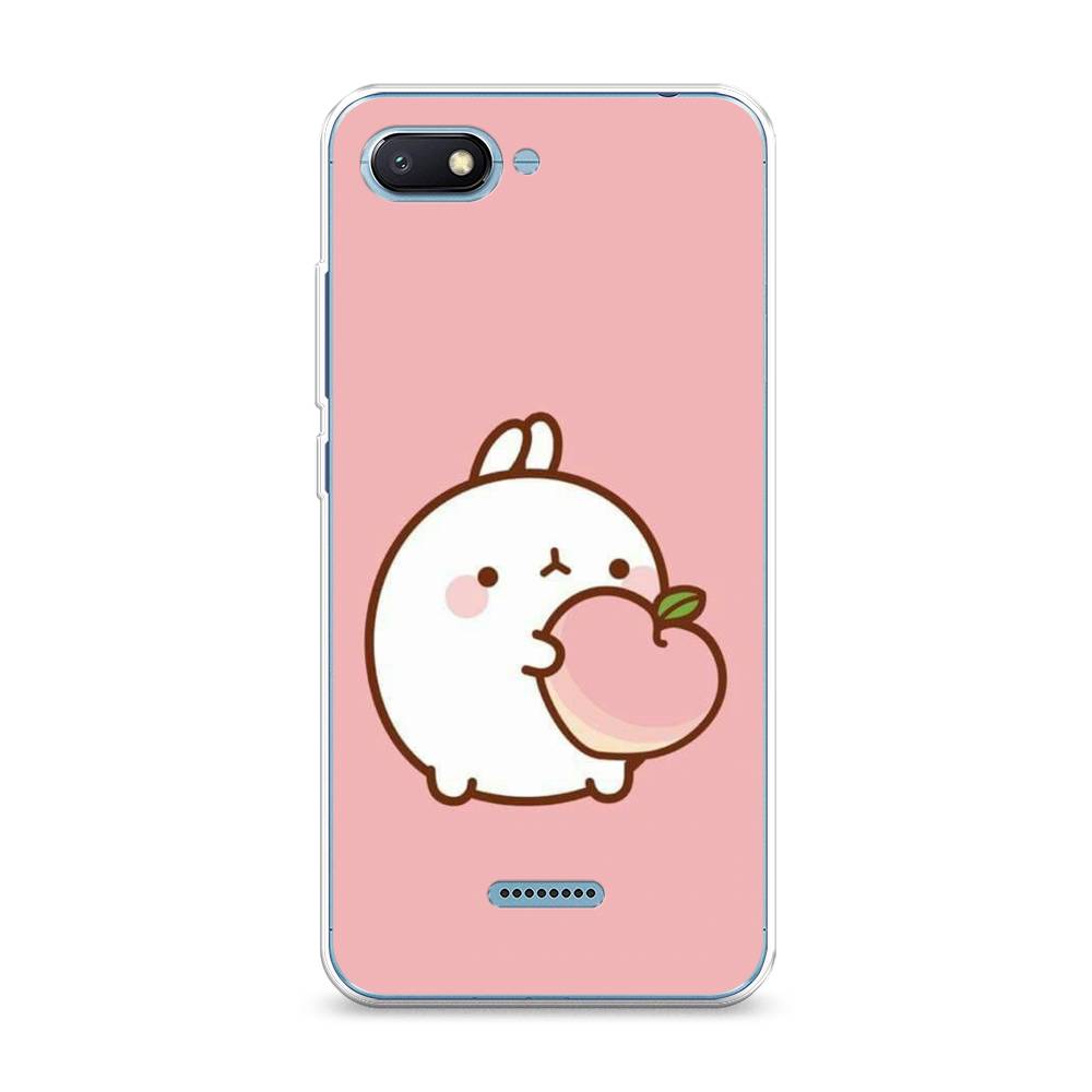 

Чехол Awog на Xiaomi Redmi 6A "Кролик с персиком", Разноцветный, 34150-1