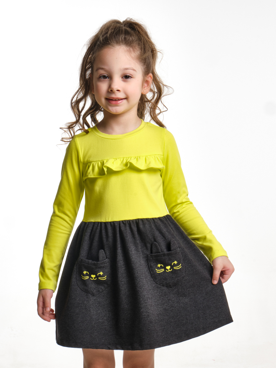 

Платье для девочек Mini Maxi UD 2626 цв. серый; желтый р. 110, UD 2626