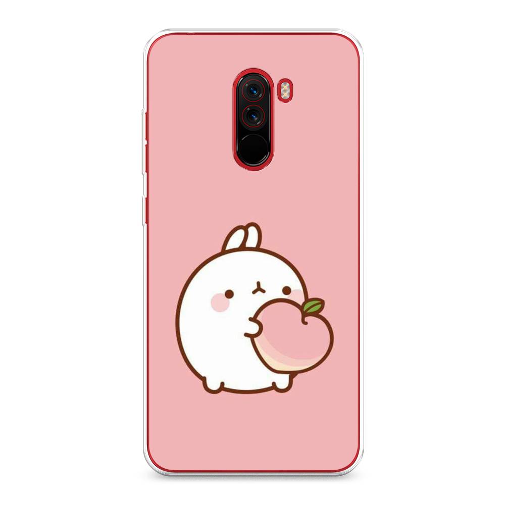 

Чехол Awog на Xiaomi Pocophone F1 "Кролик с персиком", Разноцветный, 34450-1