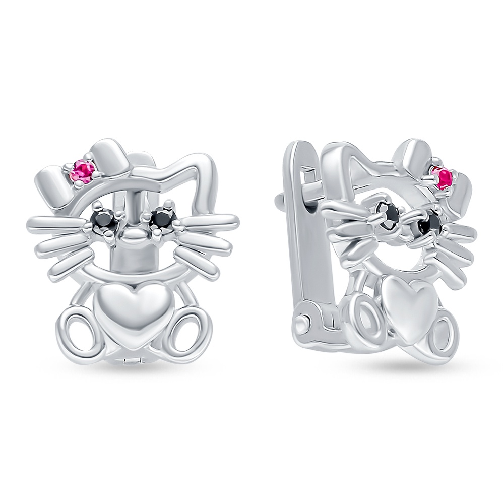 

Серьги из серебра 585Gold 902000544, фианит, 902000544