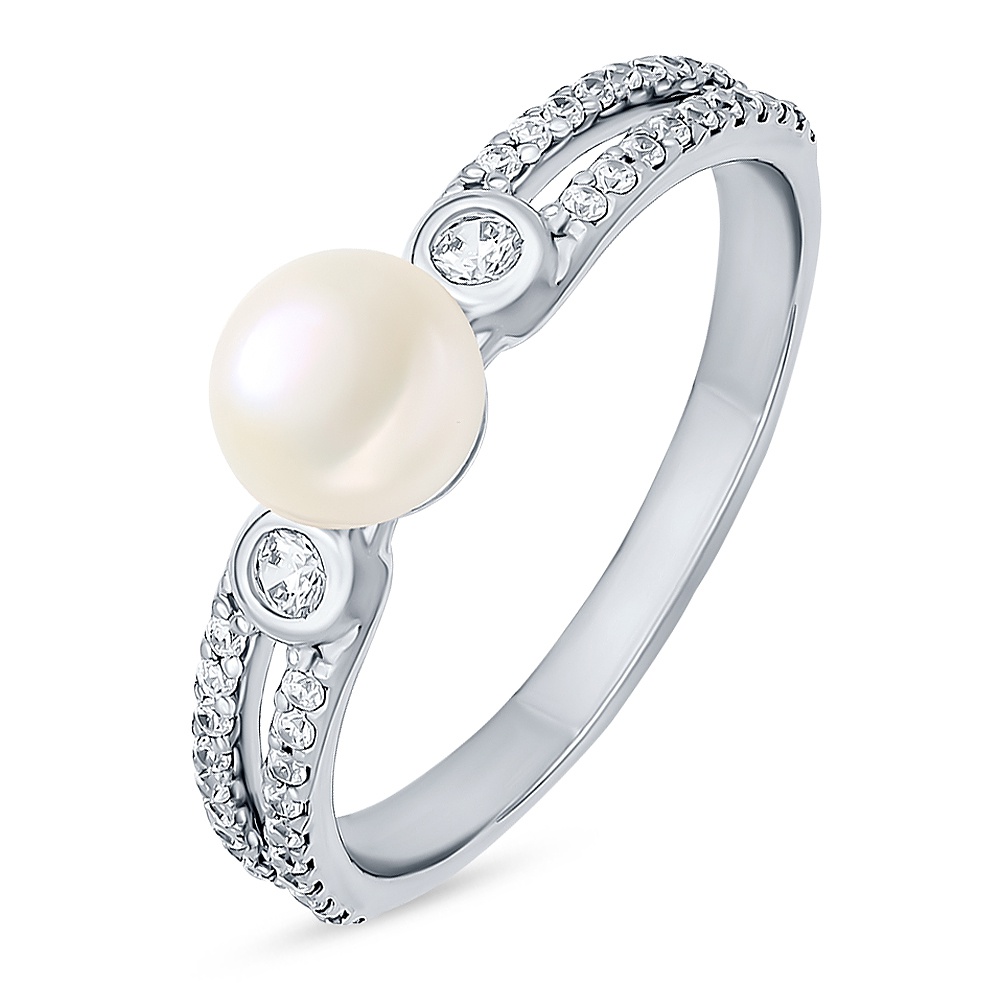 

Кольцо из серебра р.  585Gold 701009791, жемчуг\фианит, 701009791