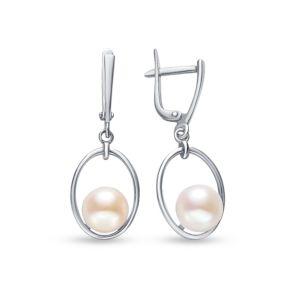 

Серьги подвески из серебра 585Gold 702008135, жемчуг культивированный, 702008135