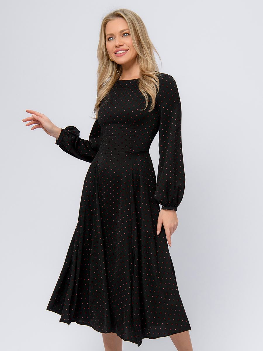 

Платье женское 1001dress 0101977 черное 48, Черный, 0101977