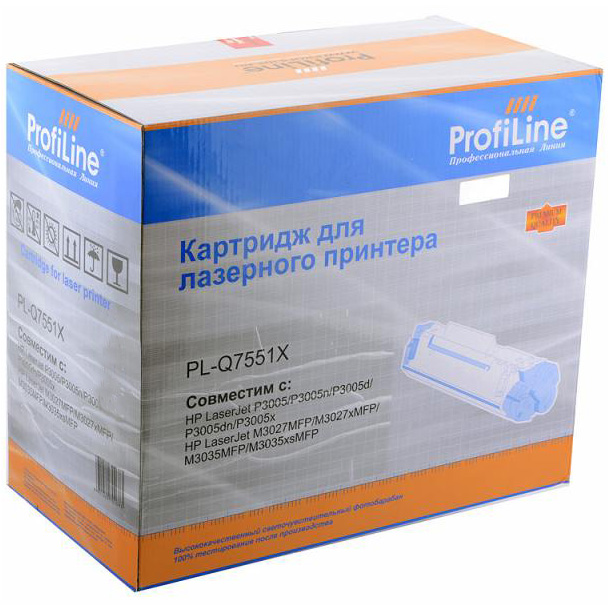 Картридж для лазерного принтера Profiline PL- Q7551X (PL-Q7551X) черный, совместимый