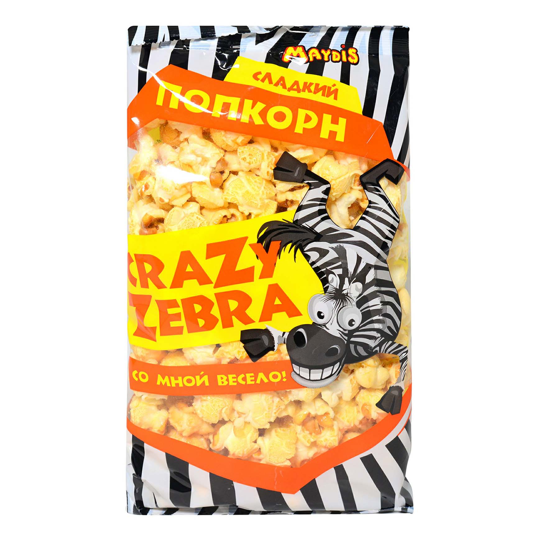 Попкорн Maydis Crazy Zebra сладкий 80 г Россия