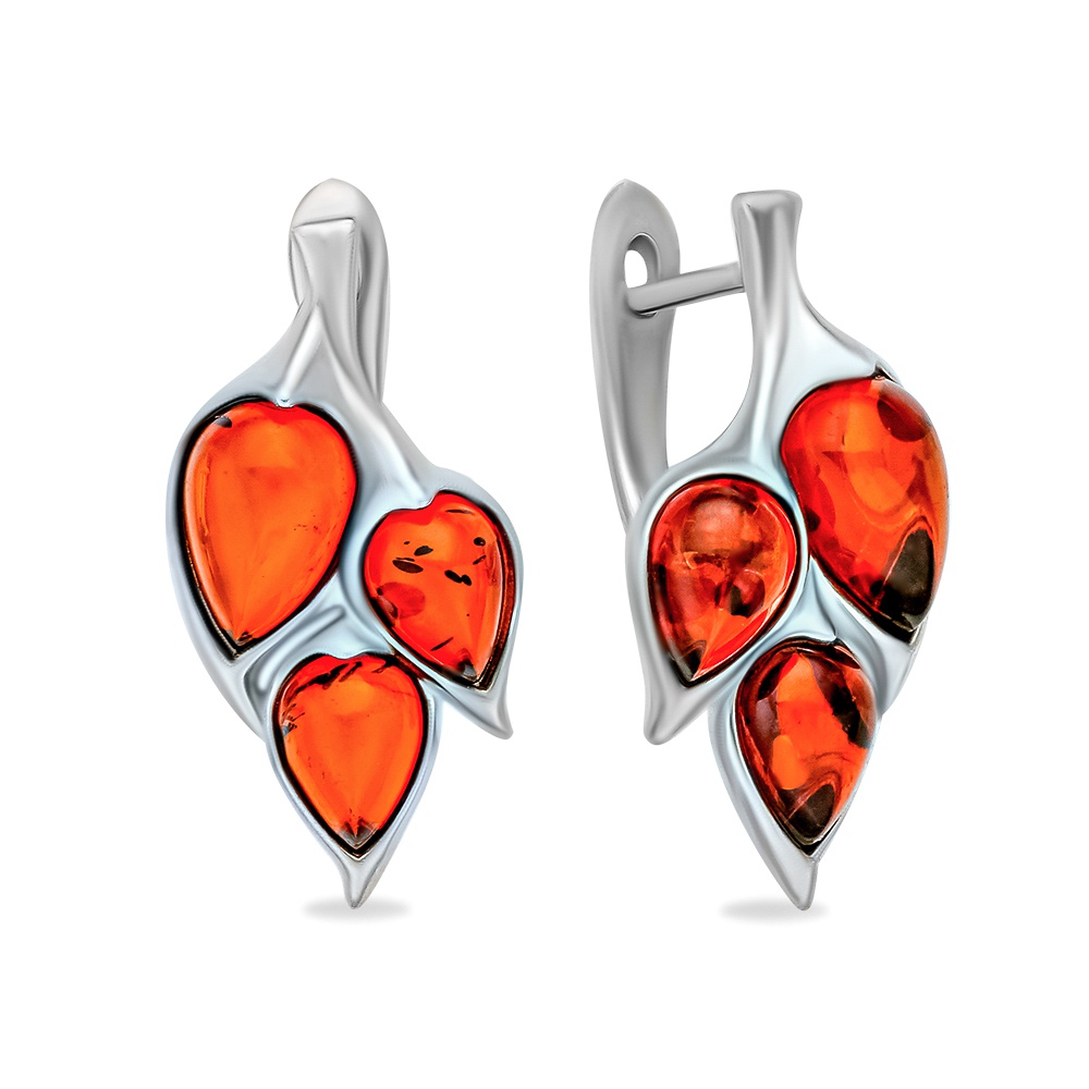 

Серьги из серебра 585Gold 702008486, янтарь, 702008486