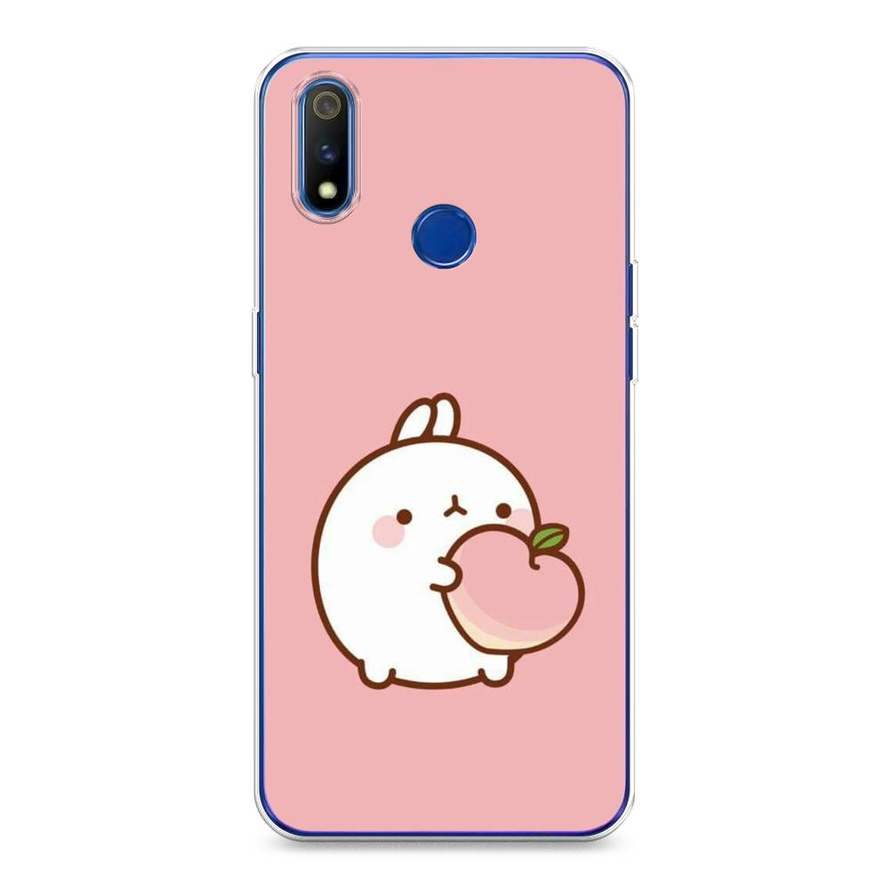 

Чехол Awog на Realme 3 Pro "Кролик с персиком", Разноцветный, 251250-1