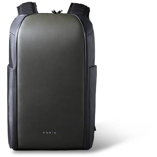 фото Рюкзак для ноутбука унисекс korin flippack k9 16" черный/зеленый