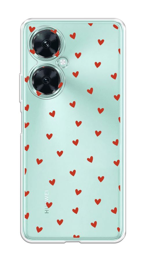 

Чехол на Huawei Nova 11i "Red hearts", Красный;прозрачный, 6121750-1