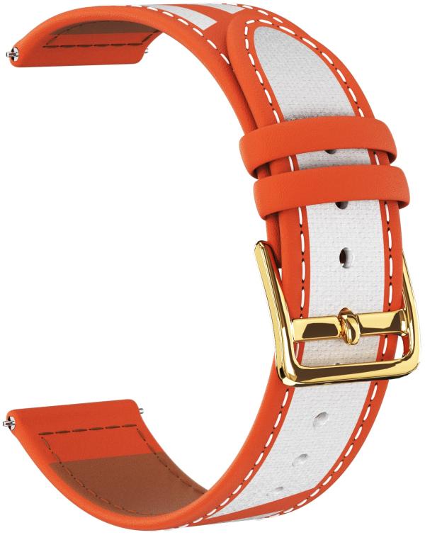 

Ремешок кожаный GSMIN Buzz 22 для Ticwatch E2 (Оранжевый)