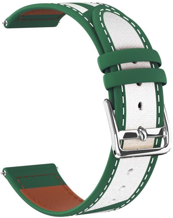

Ремешок кожаный GSMIN Buzz 22 для Ticwatch Pro (Зеленый)