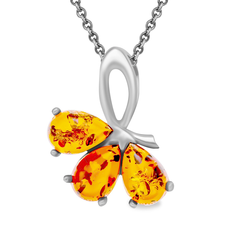 Кулон из серебра с янтарем 585Gold 703006155
