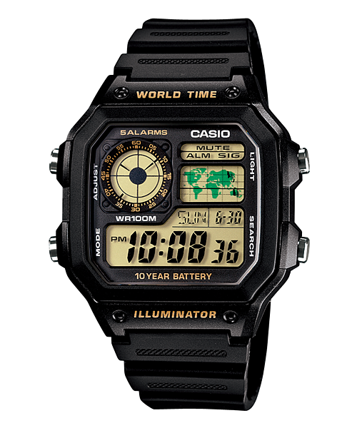 фото Наручные часы мужские casio ae-1200wh-1b черные