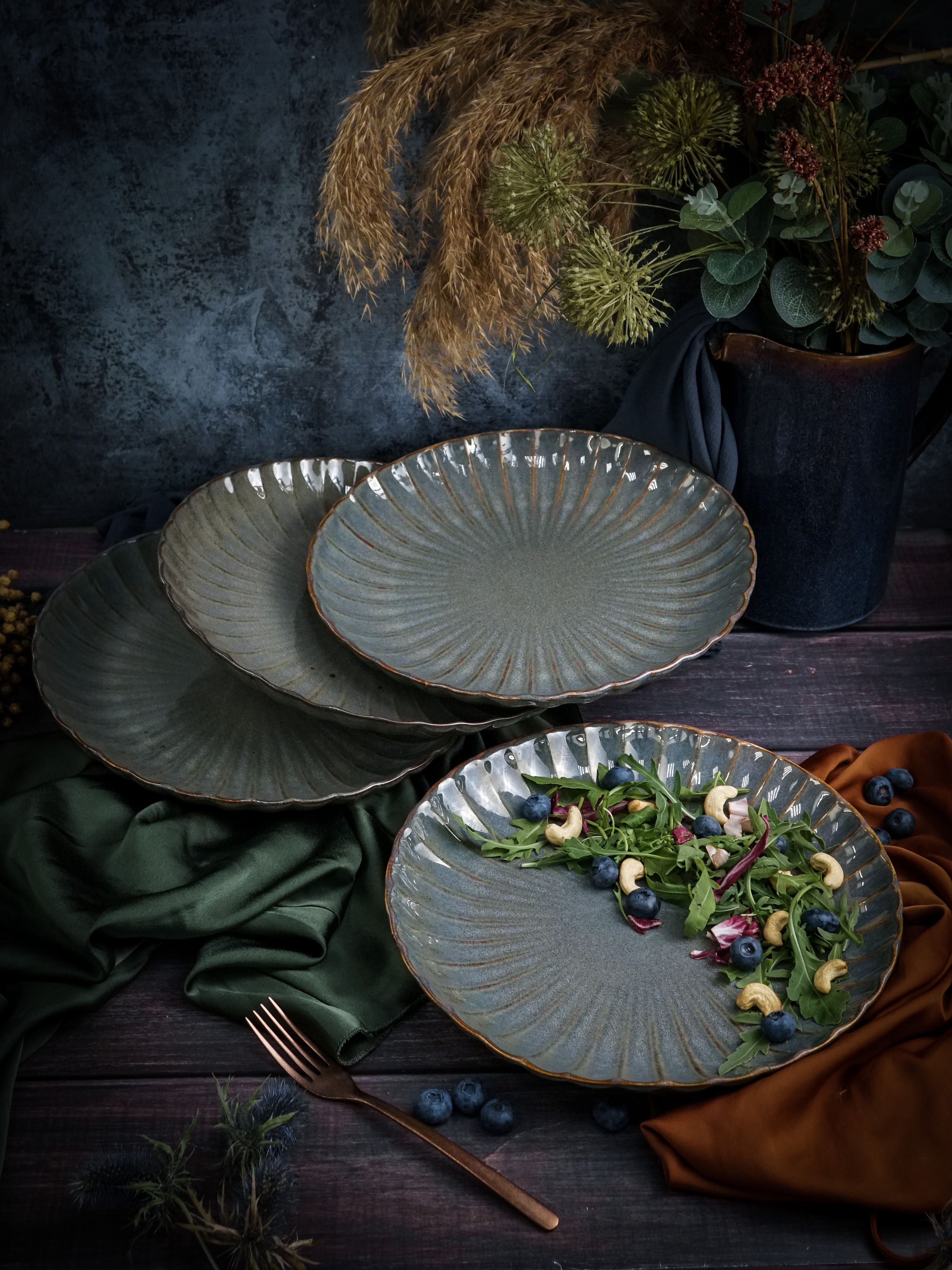 Набор обеденных тарелок Cosy & Trendy Astera Ocean, 27,5 см, 4 шт., керамика