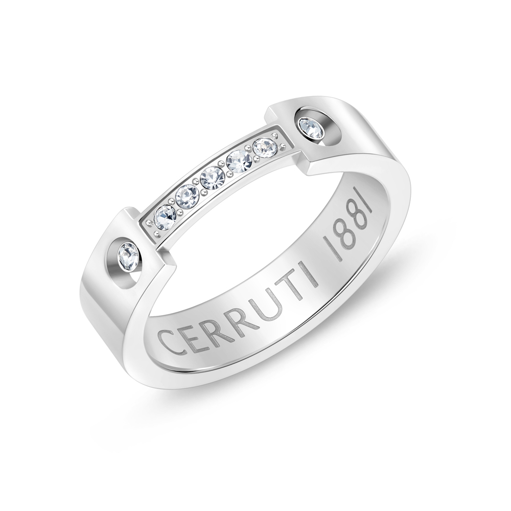 Кольцо из стали р. 16.5 Cerruti 1881 CIJLF0006602, кристаллы